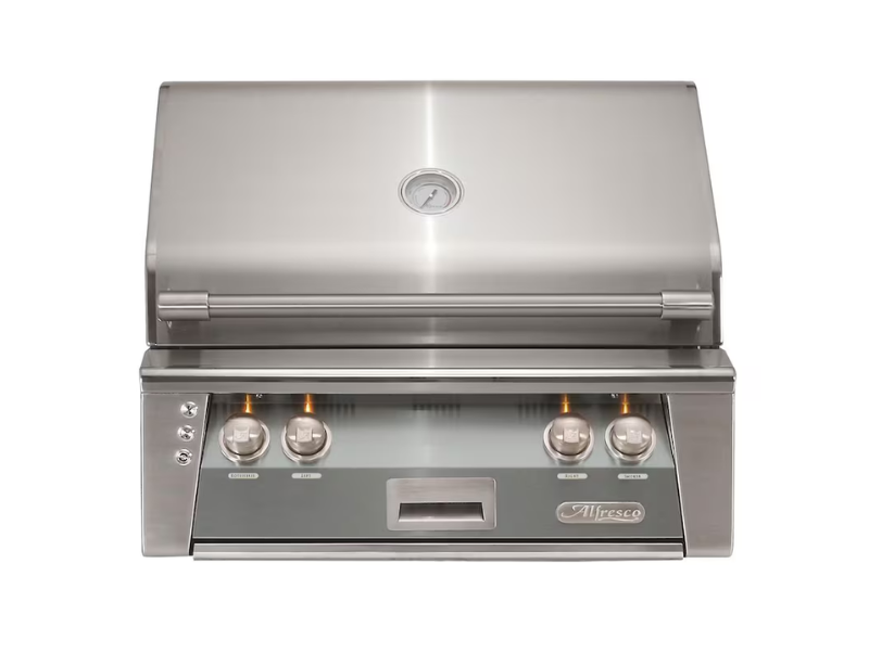 Alfresco 30-Inch Built-In Propane Grill With Rotisserie / Signal Gray