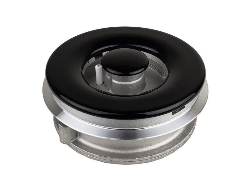 Side Burner Burner Assembly with Black Porcelain Ring and Cap - Item #SOL-6130R