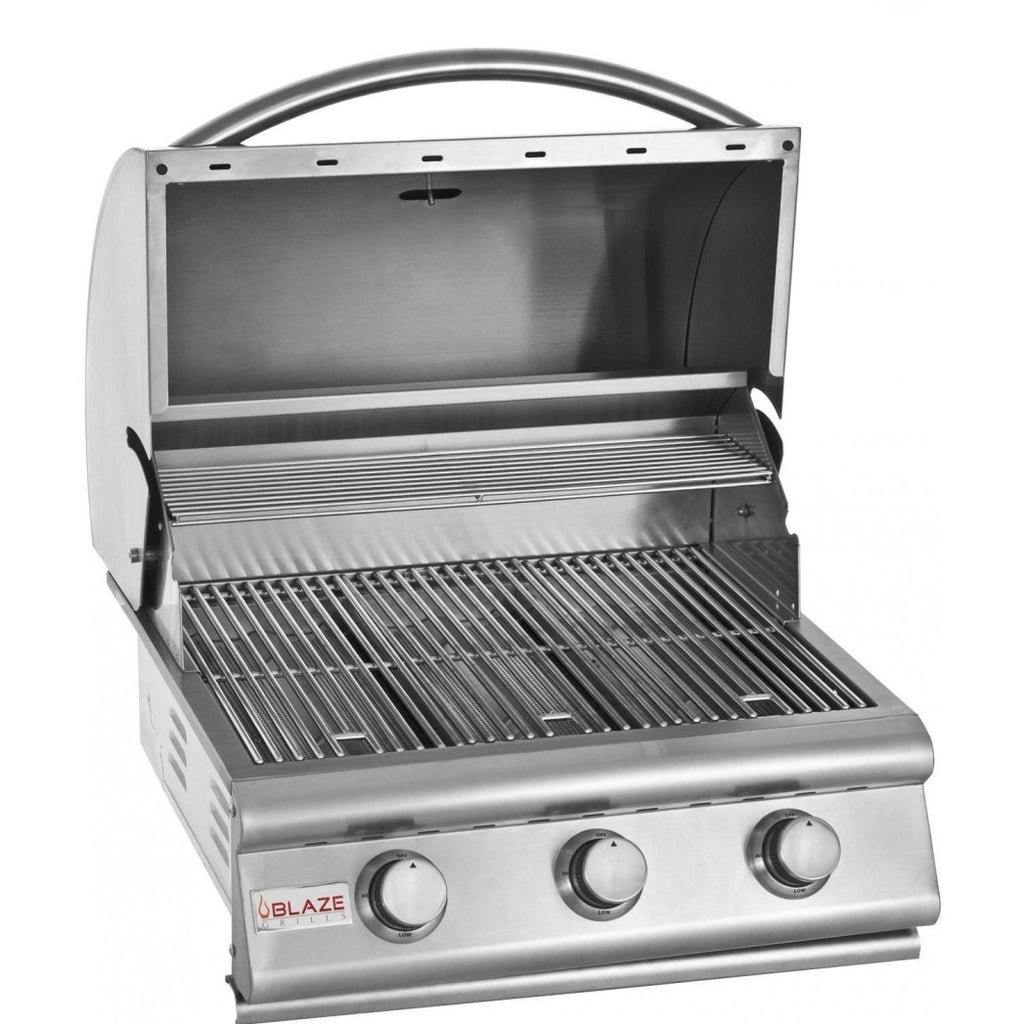 Blaze 25-Inches Built-In Grill Hood Open BLZ-3LBM-LP-B