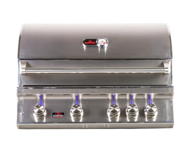 Bonfire 4 Burner 34-Inch Built-In Grill Hood Closed CBB4-LP