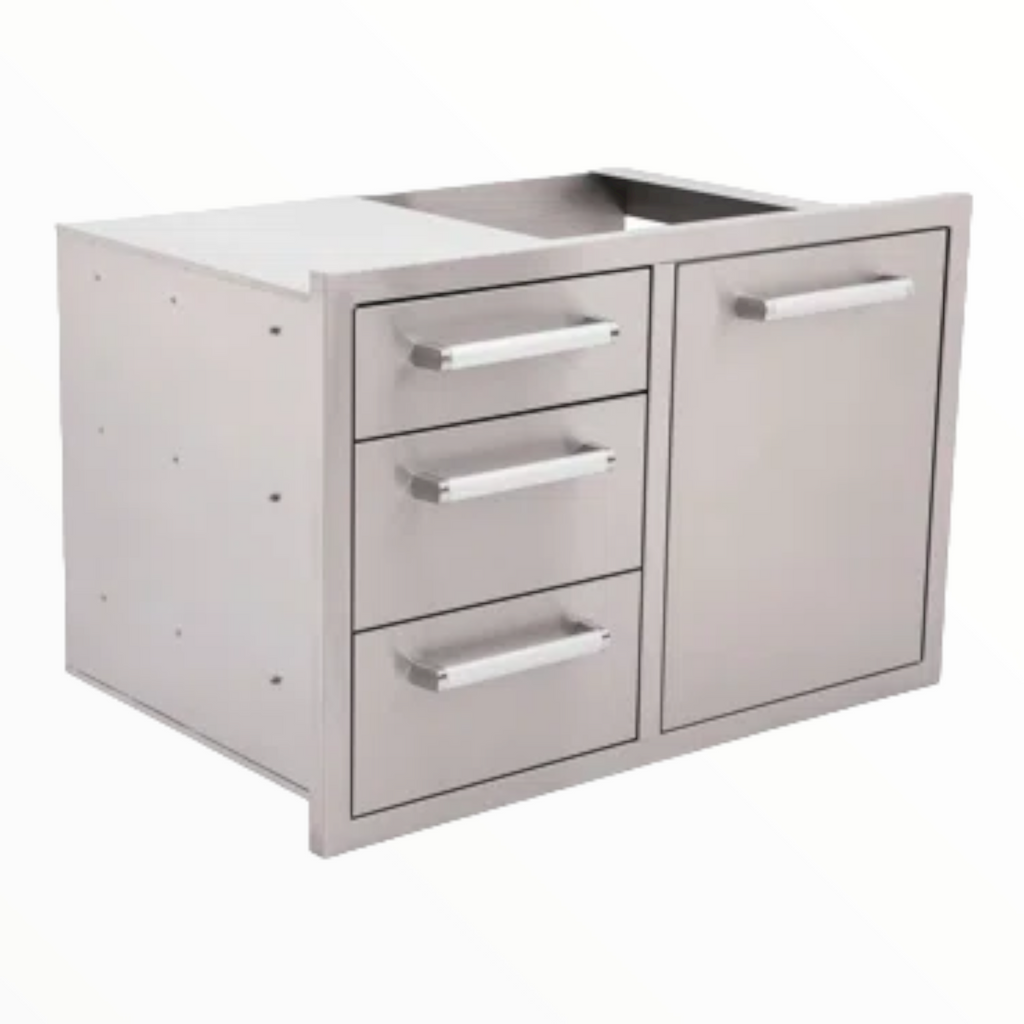 Bonfire Triple Drawer & Trash Can Combo