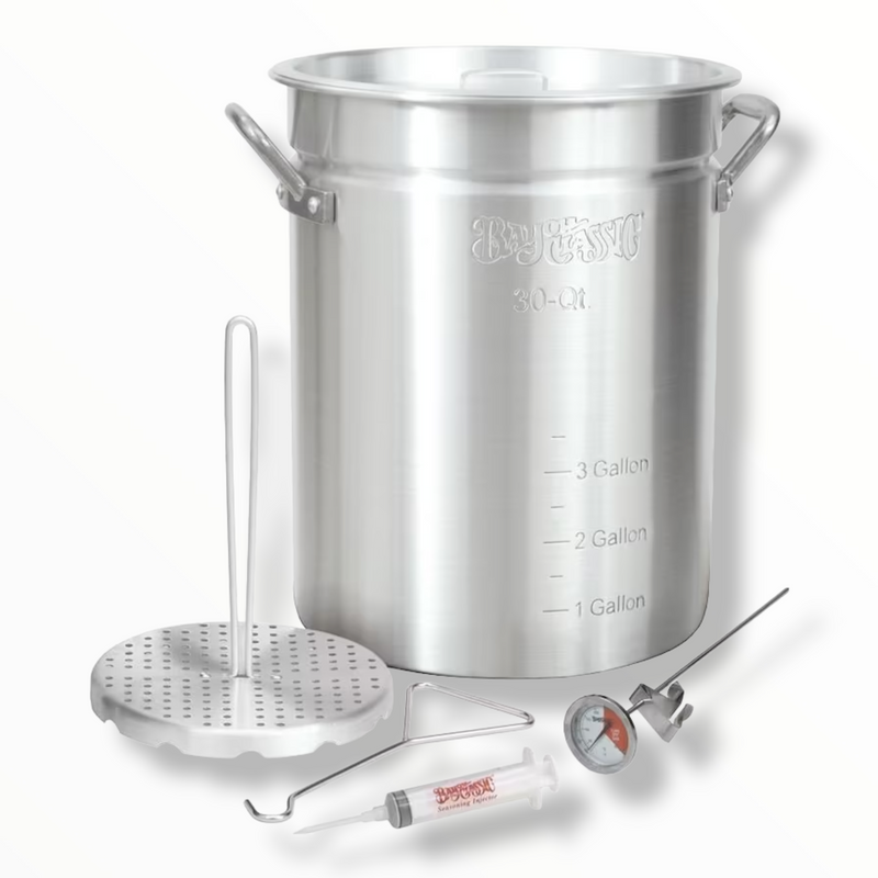 Bayou Classic Fryers 30 Quart Aluminum Turkey Fryer Pot With Rack