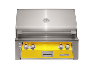 Alfresco 30-Inch Built-In Propane Grill With Rotisserie / Traffic Yellow