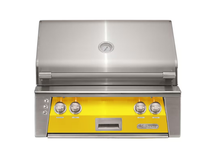 Alfresco 30-Inch Built-In Propane Grill With Rotisserie / Traffic Yellow