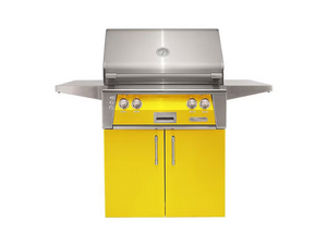 Alfresco 30-Inch Built-In Propane Grill With Rotisserie / Traffic Yellow