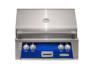 Alfresco 30-Inch Built-In Propane Grill With Rotisserie / Ultramarine Blue