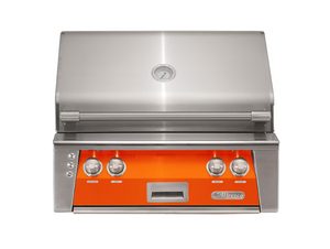 Alfresco 30-Inch Built-In Propane Grill With Rotisserie / Luminous Orange