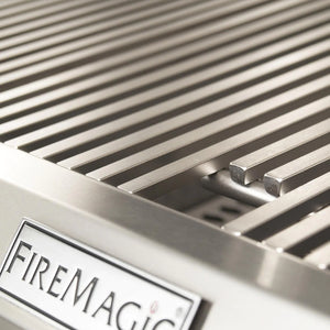 Fire Magic Echelon grill close-up view of cooking grids. Available on unitedgrills.com