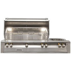 Alfresco ALXE-56 56-Inch Built In Grill with Rotisserie and Side Burner