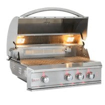 Blaze Professional LUX with Rear infrared burner 34-Inch Built-In Grill Hood Open BLZ-3PRO-LP-B