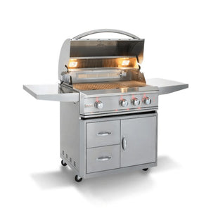 Blaze Professional LUX with Rear infrared burner 34-Inch Freestanding Cart Grill Hood Closed BLZ-3PRO-LP-CB