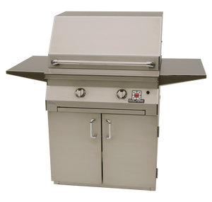 The Solaire 30-Inch Grill on a freestanding square cart available in a built-in model and freestanding cart grill on unitedgrills.com