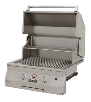 The Deluxe Solaire 27 Inch Grill model available in a built-in model and freestanding cart grill on unitedgrills.com