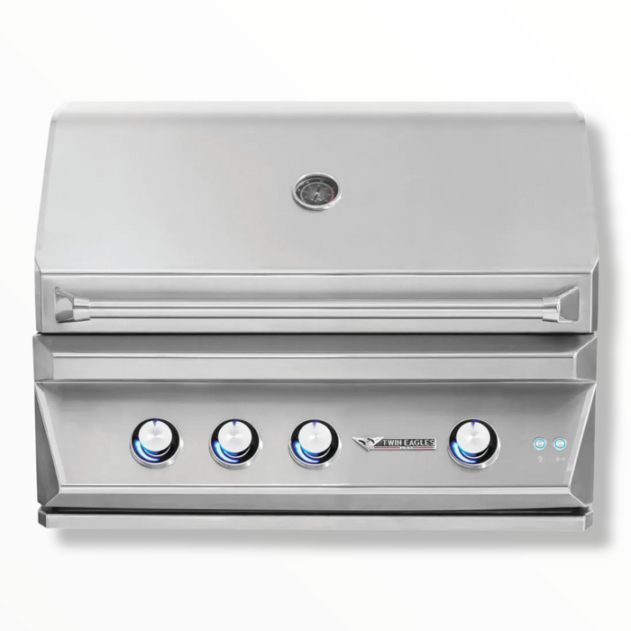Twin Eagles 36-Inch 3 Burner Built-In Propane Grill w/Sear Zone and Infrared Rotisserie Burner